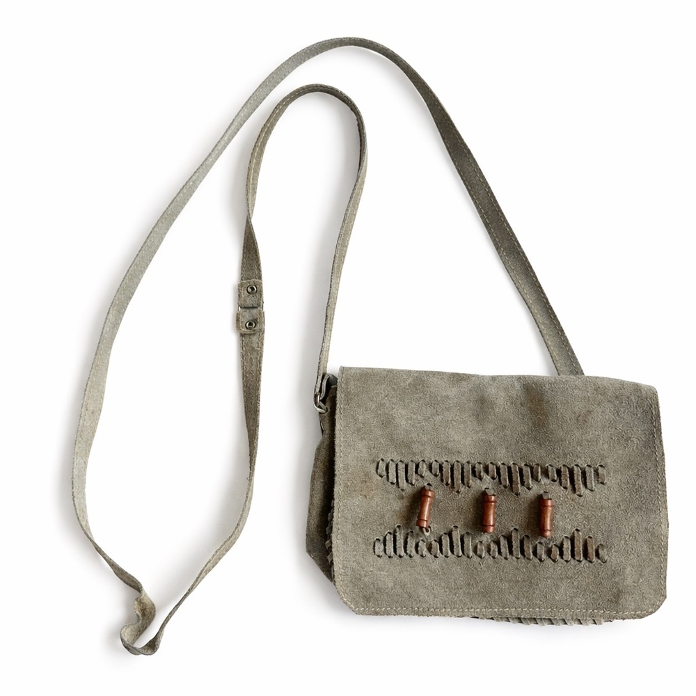 Suede Tan Crossbody Bag